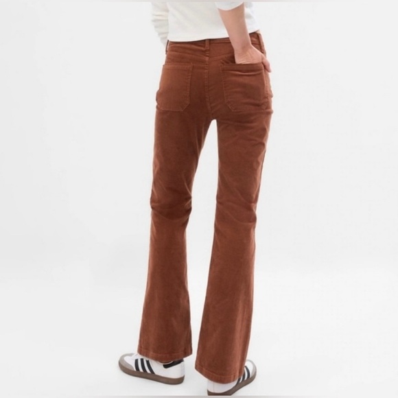 Gap 70’s Flare High Rise Brown Corduroy Pants Size 32 - Picture 2 of 10